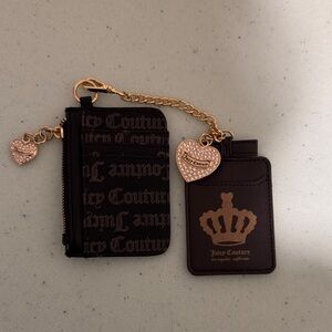 Juicy Couture Black and Gold Wallet+ ID Holder Set